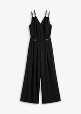 Jumpsuit Gr. 44/46 Schwarz Damen-Overall Hosenanzug Onesie Einteiler Neu