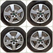 Skoda Fabia 6Y Original Alu-Felgen Sommer-Reifen 185/60 R14 LK 5x100 ET43