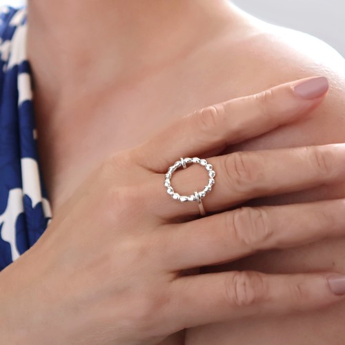 925 sterling silber kreis ring - sterling,
