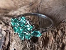 Sterling-Silber-Ring 9x Sambia