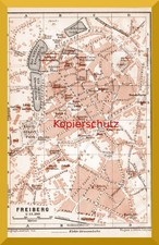 Freiberg +original Stadtplan