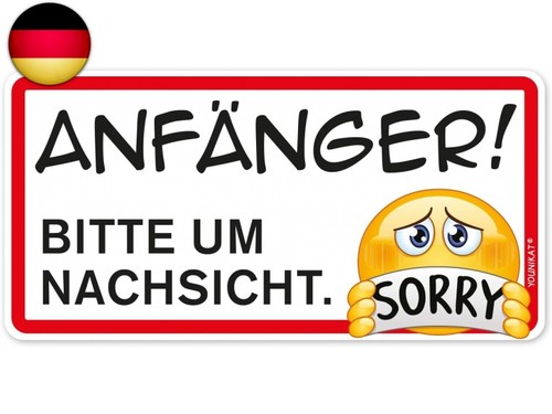Auto magnet schild - auto-magnet-schild, anfänger