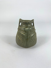 Antike Grüne Jugendstil Vase Keramik Alt Blumenvase Henkelvase Design Kunst