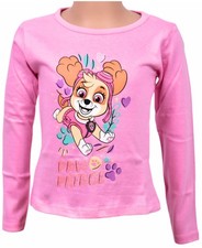 Paw Patrol Langarmshirt - Mädchen Skye Shirt mit Glitzer Gr. 92 - 116 cm