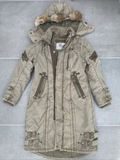 Jet Lag Damen Parka Mantel Gr. 42 XL lang Kapuze Olivgrün Neu Winterjacke