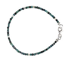 Turmalin blau / Indigolith Armband 925 Silber Armkette Z331