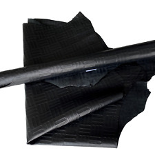 Leder Lederhaut Nappa Lammleder schwarz geprägtes geometrische Muster