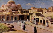 Ak Fès Fez Marokko, Straße, Häuser, Passanten - 4804288