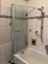 Duschfaltwand für Badewanne  Wannenbreite:750mm,Länge:1200mm,Höhe:1500mm, Glas