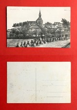 AK DRESDEN Leubnitz Neuostra um 1930 handgemalte Ortsansicht mit Kirche  ( 44240