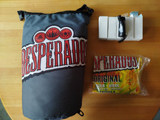 Desperados Kühltasche mit Öffner + aufblasbare Bierflasche + Handventilatoren
