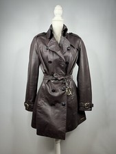 Burberry Damen Leder Mantel Trenchcoat Jacke Braun Gr. 40 Exklusiv