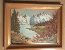 Ölbild Gemälde Alpen Berge