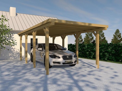 Carport flachdach silverstone - carport,