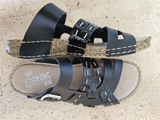 Rieker Damen Pantoletten/Hausschuhe/Sandalen Gr. 41, Schwarz, Neu
