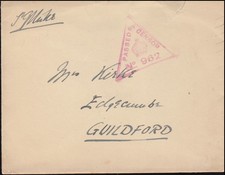 Roter englischer Zensurstempel