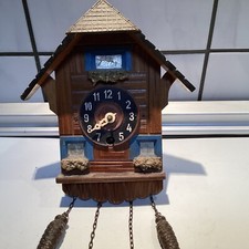 WINTERMANTEL * Schwarzwalduhr * Holz * W.Germany **defeckt