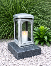 Grablaterne  Sockel Grablampe