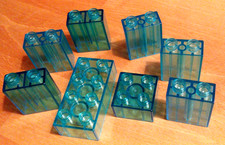 Lego Duplo Glasbausteine hellblau transparent