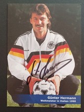 Günter Hermann Werder Bremen Hannover 96 DFB WM 1990 Autogrammkarte signiert 
