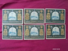 JENA, Fuchsturmgemeinde, 6  x  50 Pfennig, Dezember 1921,