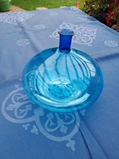 murano glas vase venini hellblau 1987