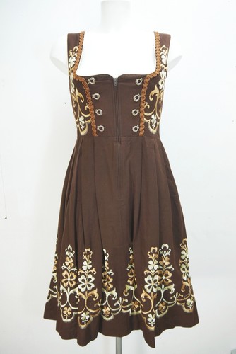 Dirndl 80er vintage braun - dirndl,