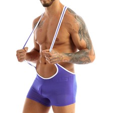 Herren Body Stringbody Einteiler Ringen Trikot Ringeranzug Bodysuit Unterwäsche