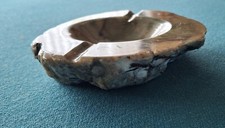 Schwerer Aschenbecher Marmor Naturstein Vintage marmoriert - GENUINE ALABASTER