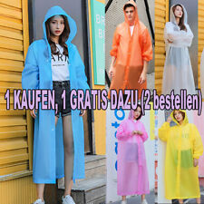 Unisex Regenjacke Regenmantel Regenschutz EVA Regenponcho Raincoat mit Kapuze