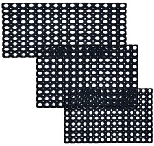 Große Gummi Hohlmatte Fußmatte Garten In Outdoor Gras Rutschfest Öko Matte Neu