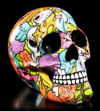 Bunter Comic Totenkopf -