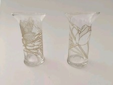 Zwei Rosenthal Glasvasen Vasen Studio Line Singniert Paar H 12 cm