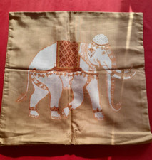 Kissen ( zwei)  - Hüllen - 35 cm x 35 cm  - Seide - Elefant - unbenutzt