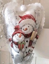 Deko Herz Schneemann Familie