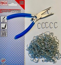 PKW Polsterklammerzange mit 300 Polsterklammern Klammerzange BMW VW MB OPEL FORD