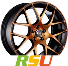 RH Alurad NBU Race color polished - orange 8.5x19" ET35 LK5 120 ML 72.6 Alufe...