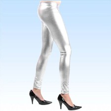 Leggins  Silber Gr. S/M Satin