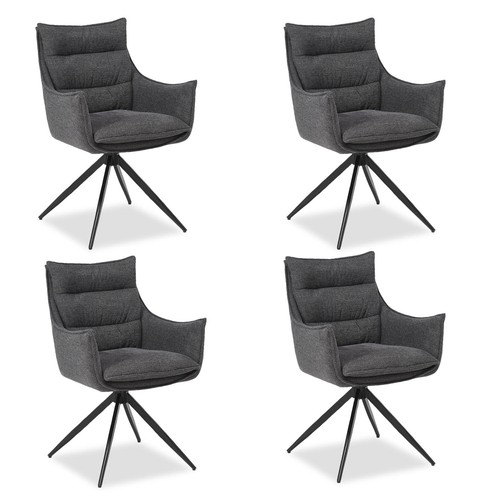4er set drehbarer polsterstuhl - set,
