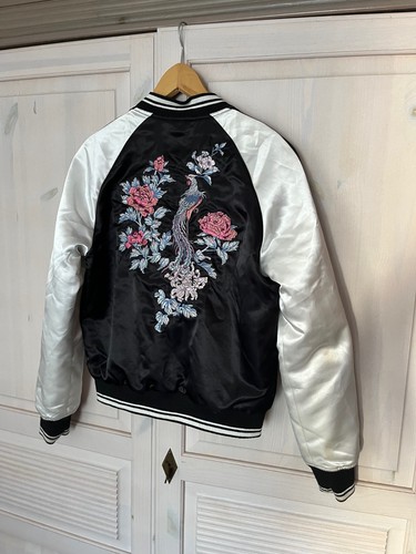 Wie neu satin - satin-collegejacke, /