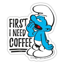 Die Schlümpfe Fauli Schlumpf Aufkleber Sticker, max. 10 x 10 cm, 10 x 10 cm