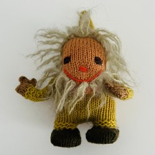 Tomte Tummetott, Vintage  Wichtel  Handmade gestrickt Gelb