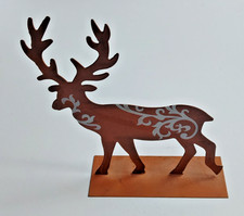 Hirsch Figur - Dekoration - stehend - Metall - ca. 16,0 x 18,5 cm - Sammelfigur