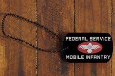 Exklusiver „Sternenkreiger“-ID-Tag mit RFID, personalisierbar, Kugelkette 70 cm