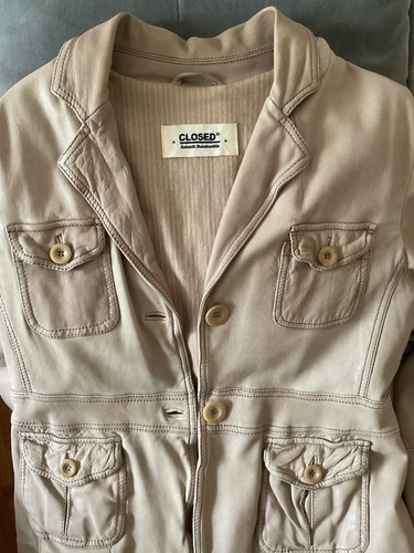 Closed lederjacke beige - lederjacke,