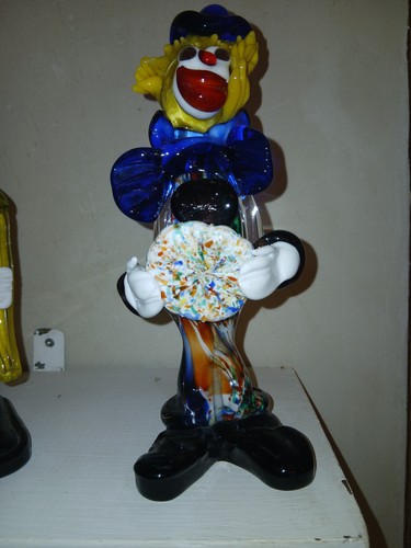 Murano glas clown figur 24 - glas,