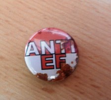 alter FC Carl Zeiss Jena Ultras Button Pin Anti EF Gegen RWE scheiß Erfurt