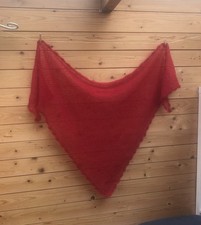 Damen Schal Mohair Seide Dreieckstuch NEU Handmade 