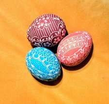  Ostereier,Sorbische Eier, 3er