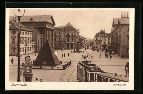 Karlsruhe marktplatz mit - karlsruhe,,